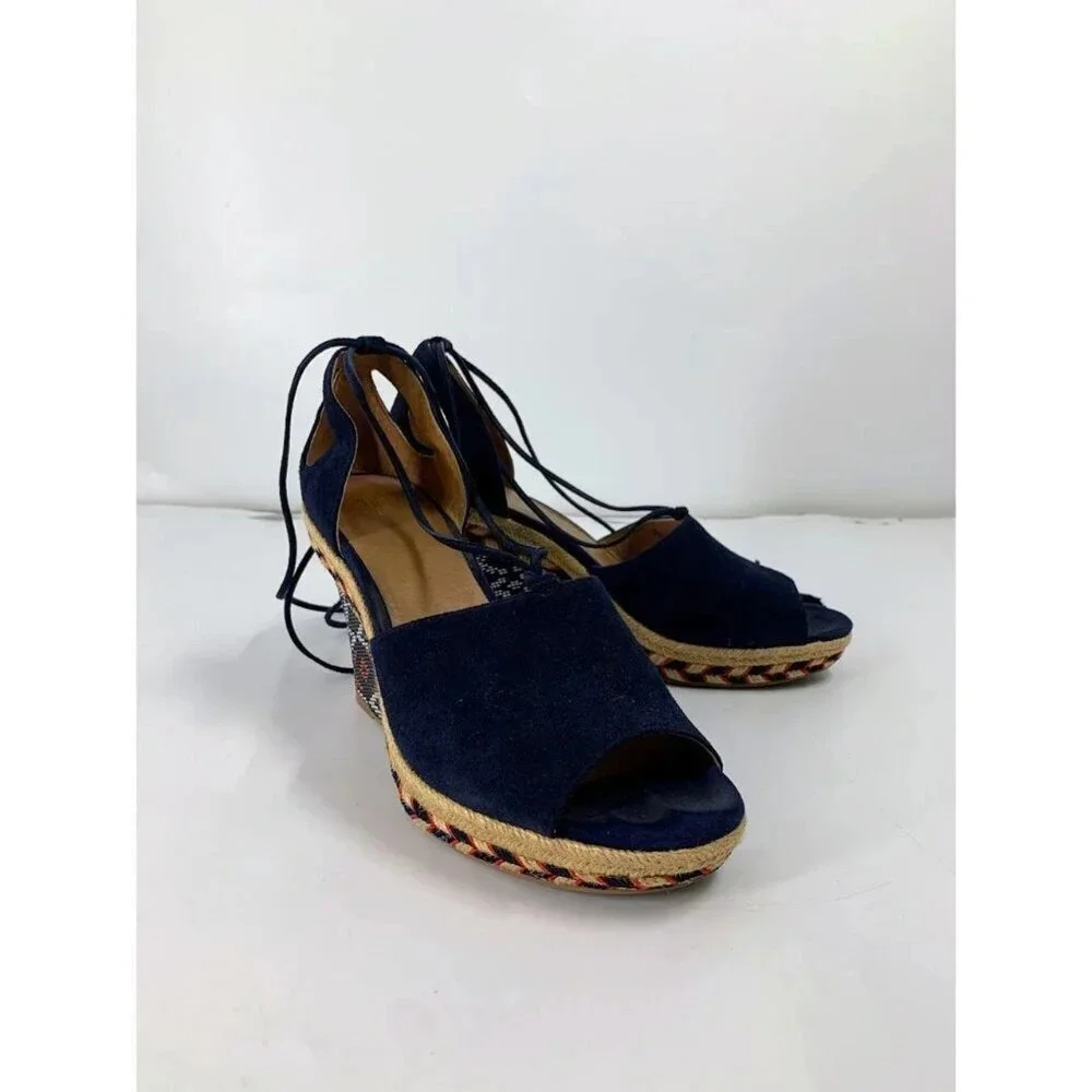 Cabi Women's Isla Wedge Espadrilles Ankle Wrap‎ Sandals #6001 Size 9.5